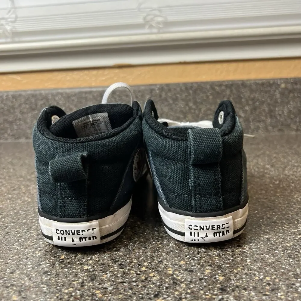Converse All Star Kids Youth 2 Blue Canvas Mid Top Lace Up Padded Tongue Sneaker